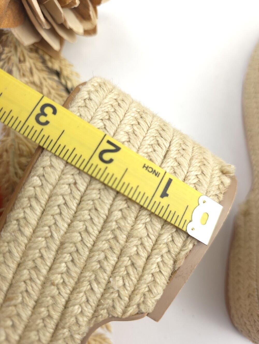 Woven Straw Platform Slide Sandals - Natural SZ 6½ M - Picture 9 of 9